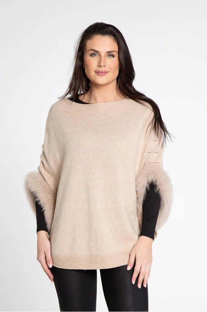 Kelli Kouri Knit Cashmere & Fox Fur Poncho – Luxury and Love