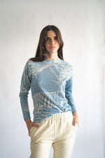 Las Surenas Safari Blue Cashmere Sweater