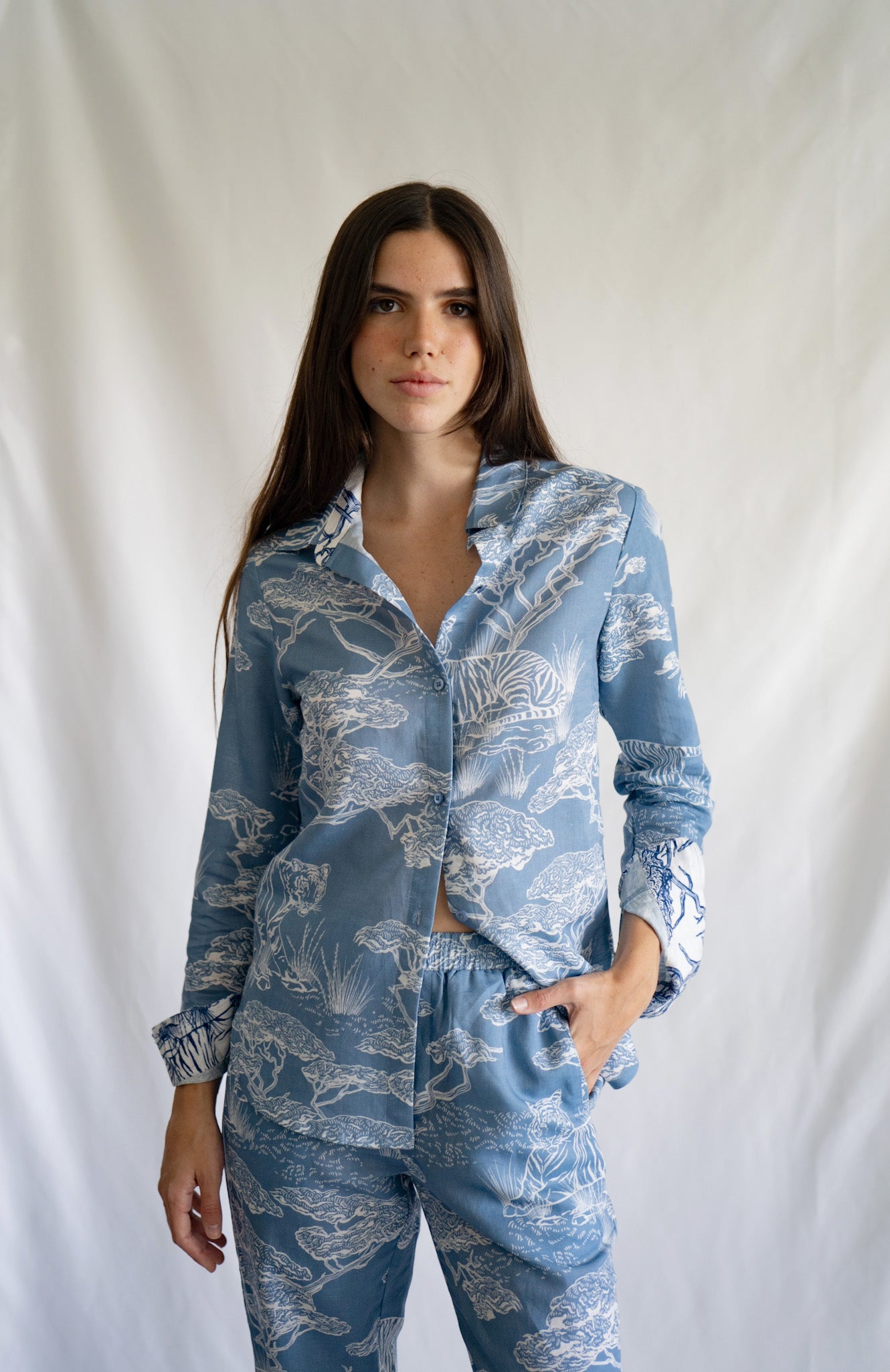 Las Surenas Blue Safari Shirt